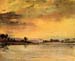 Sunrise on the river by Joseph Mallord Turner