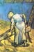 A farmer cutting hay by Van Gogh