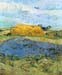 Barn on a rainy day by Van Gogh