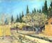 Flowering fruit garden, surrounded by cypress by Van Gogh