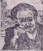 Man with pipe (Portrait of Dr. Gachet) by Van Gogh