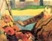 Portrait of Vincent van Gogh painting Sunflowers by Van Gogh