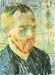 Self-portrait with background of Japanese woodblock by Van Gogh