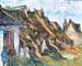 Thatched hut in Chaponval by Van Gogh