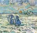 Two digging a grave in the snow by Van Gogh